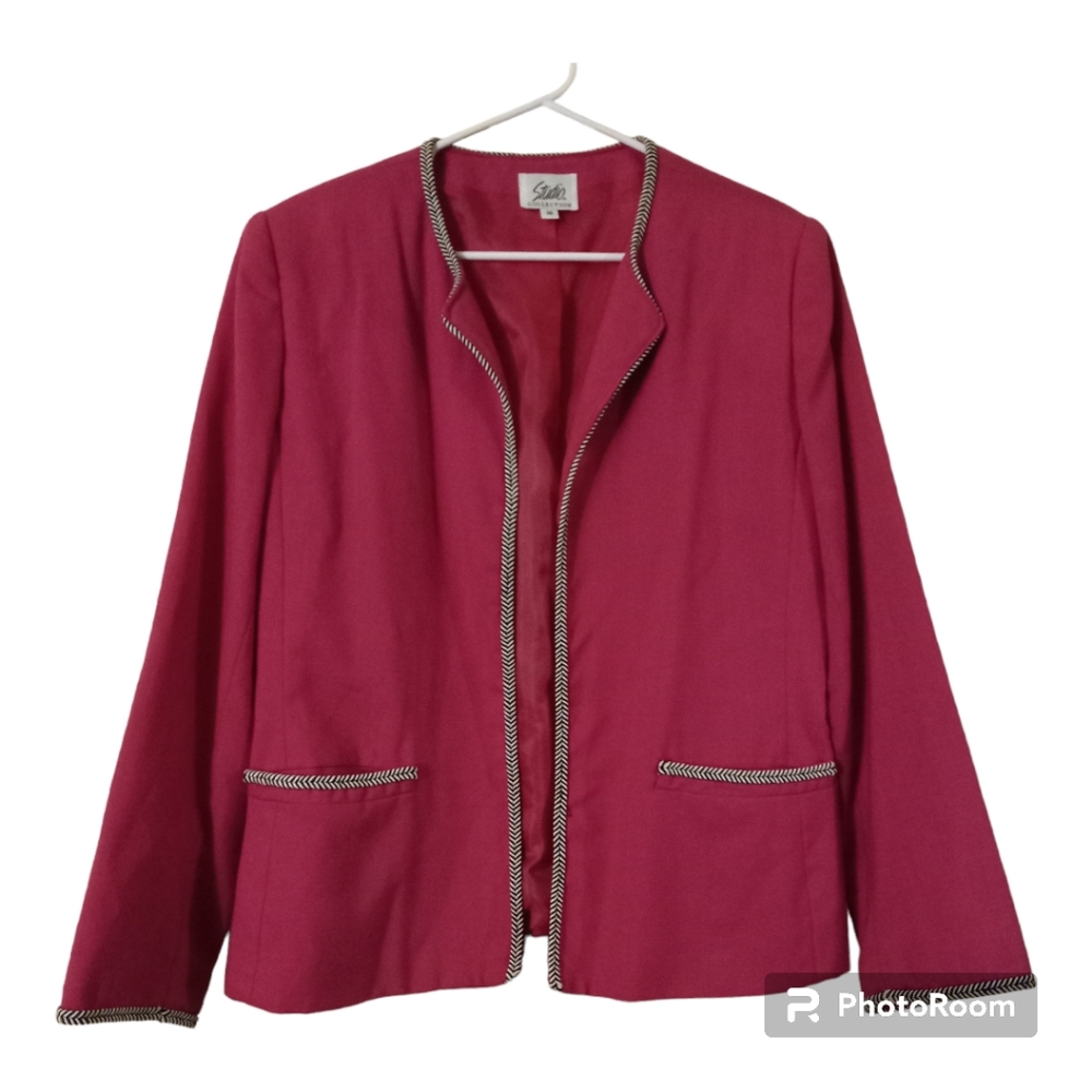 Vintage Studio Collection Shoulder Pad Women's  Blazer Pink sz 16